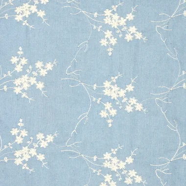 -Denim - Jeans Stickerei 3.8OZ - Blumen - hellblau - 21911-051 - Denim - Jeans Stickerei 3.8OZ - Blumen - hellblau - 21911-051
