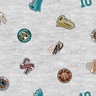 -Joggingstof - football - grijs gemêleerd - 2/22002-650 - Joggingstof - football - grijs gemêleerd - 2/22002-650