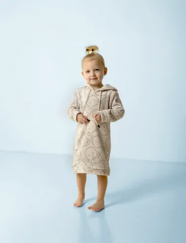 -Fleece stof - cuddle fleece - beren - beige - 2/33519-520 - Fleece stof - cuddle fleece - beren - beige - 2/33519-520