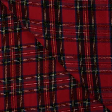 -Geruite stof - brushed - Schotse ruit - rood - 2/22612-160 - Geruite stof - brushed - Schotse ruit - rood - 2/22612-160