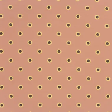 -Tricot stof - zonnebloemen - zalm - 21824-012 - Tricot stof - zonnebloemen - zalm - 21824-012