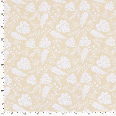 -Tricot stof - bladeren - beige - 21835-052 - Tricot stof - bladeren - beige - 21835-052