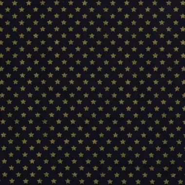 -Kerststof - katoen poplin - folie kerststerren - donkerblauw - 20704-008 - Kerststof - katoen poplin - folie kerststerren - donkerblauw - 20704-008