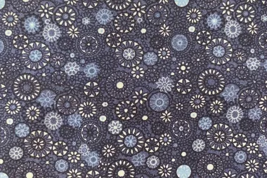 -Katoen-polyester stof - fantasie - blauw - JT680 - Katoen-polyester stof - fantasie - blauw - JT680