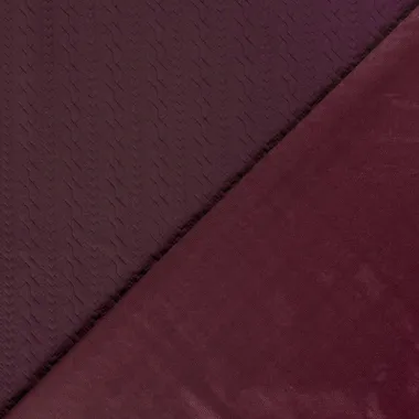-Stretch stof - heavy knit kabel - aubergine - 24155-046 - Stretch stof - heavy knit kabel - aubergine - 24155-046
