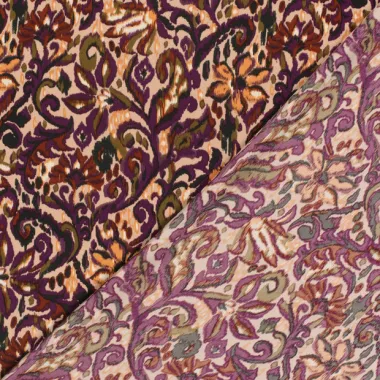 -Polyester stof - satijn duchesse - bloemen fantasie - multi - 24076-012 - Polyester stof - satijn duchesse - bloemen fantasie - multi - 24076-012