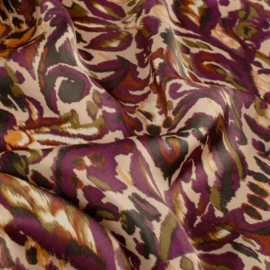 -Polyester stof - satijn duchesse - bloemen fantasie - multi - 24076-012 - Polyester stof - satijn duchesse - bloemen fantasie - multi - 24076-012
