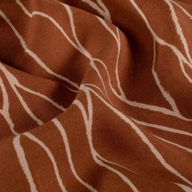 -Viscose stof - twill - fantasie - brique - 24084-156 - Viscose stof - twill - fantasie - brique - 24084-156