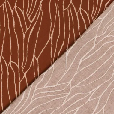 -Viscose stof - twill - fantasie - brique - 24084-156 - Viscose stof - twill - fantasie - brique - 24084-156
