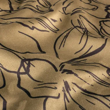 -Suèdine stof - suède wildleer - bloemen - camel - 31/24120-053 - Suèdine stof - suède wildleer - bloemen - camel - 31/24120-053