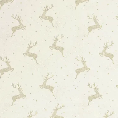 -Kerststof - katoen poplin - folie rendieren - gebroken wit - 20707-051 - Kerststof - katoen poplin - folie rendieren - gebroken wit - 20707-051