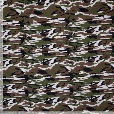 -Katoen stof - camouflage - groen/bruin/zwart - 310131-83 - Katoen stof - camouflage - groen/bruin/zwart - 310131-83