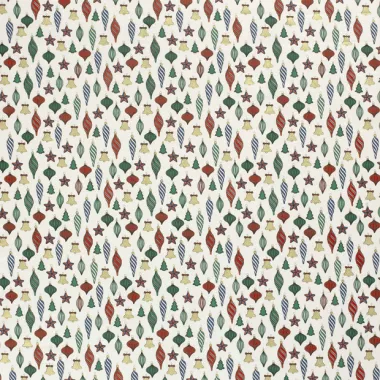 -Kerststof - katoen poplin - folie kerstballen - gebroken wit - 20730-051 - Kerststof - katoen poplin - folie kerstballen - gebroken wit - 20730-051