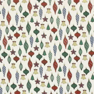 -Kerststof - katoen poplin - folie kerstballen - gebroken wit - 20730-051 - Kerststof - katoen poplin - folie kerstballen - gebroken wit - 20730-051