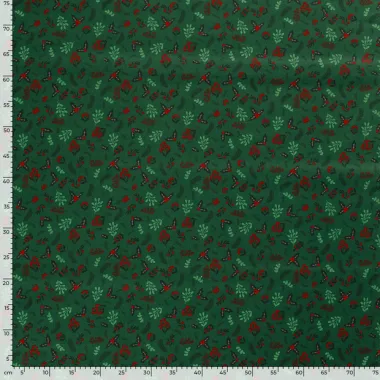 -Kerststof - katoen poplin - kersttakken - groen - 20734-025 - Kerststof - katoen poplin - kersttakken - groen - 20734-025