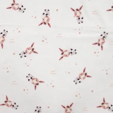 -Flanel stof - digitaal ezels - gebroken wit - 48087-510 - Flanel stof - digitaal ezels - gebroken wit - 48087-510