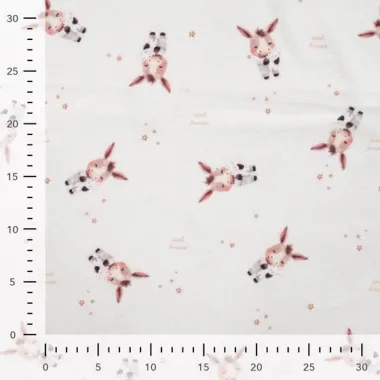 -Flanel stof - digitaal ezels - gebroken wit - 48087-510 - Flanel stof - digitaal ezels - gebroken wit - 48087-510