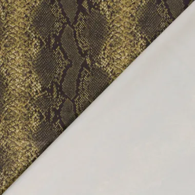 -Suèdine stof - suède wildleer - slangenprint - taupegrijs - 24124-054 - Suèdine stof - suède wildleer - slangenprint - taupegrijs - 24124-054