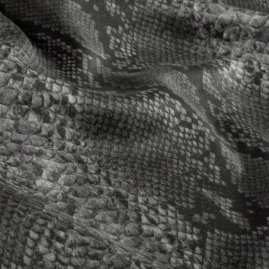 -Suèdine stof - suède wildleer - slangenprint - grijs - 24124-063 - Suèdine stof - suède wildleer - slangenprint - grijs - 24124-063