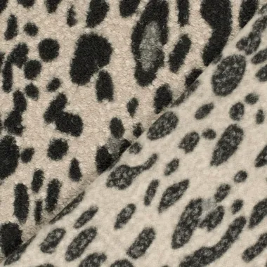 -Gebreide stof - bouclé - dierenprint - beige - 31/24133-052 - Gebreide stof - bouclé - dierenprint - beige - 31/24133-052