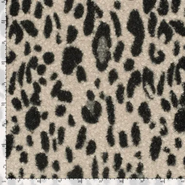 -Gebreide stof - bouclé - dierenprint - beige - 31/24133-052 - Gebreide stof - bouclé - dierenprint - beige - 31/24133-052