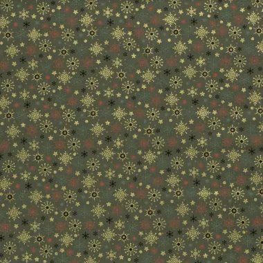 -Kerststof - katoen poplin - folie kerststerren - groen - 20748-027 - Kerststof - katoen poplin - folie kerststerren - groen - 20748-027