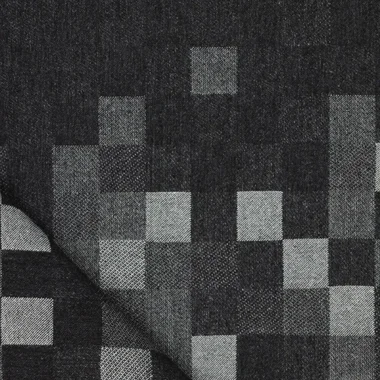 -Spijkerstof - patchwork denim - zwart - 22193-999 - Spijkerstof - patchwork denim - zwart - 22193-999