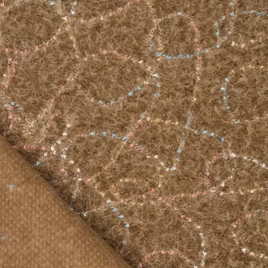 -Embroidery stof - fur - cotta embroidery lizzy - bruin - 22229-098 - Embroidery stof - fur - cotta embroidery lizzy - bruin - 22229-098