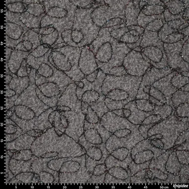-Embroidery stof - fur - cotta embroidery lizzy - grijs - 22229-980 - Embroidery stof - fur - cotta embroidery lizzy - grijs - 22229-980