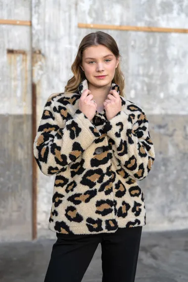 -Bont stof - panterprint - beige camel - 31/24132-053 - Bont stof - panterprint - beige camel - 31/24132-053