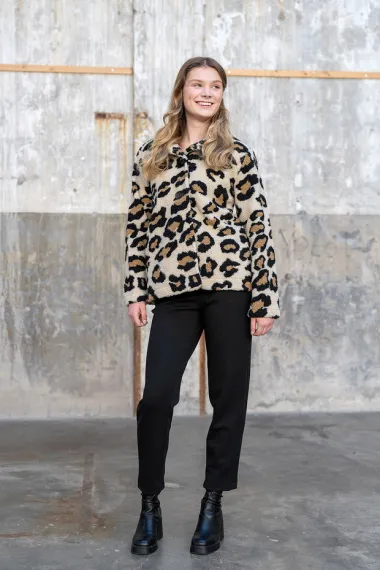 -Bont stof - panterprint - beige camel - 31/24132-053 - Bont stof - panterprint - beige camel - 31/24132-053