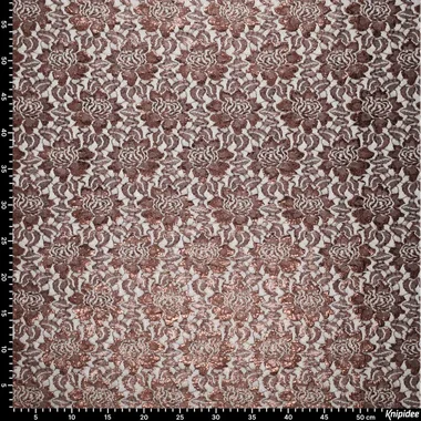 -Kant stof - foil lace - bruin - 22412-100 - Kant stof - foil lace - bruin - 22412-100