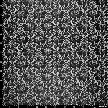 -Kant stof - foil lace - zwart - 22412-999 - Kant stof - foil lace - zwart - 22412-999