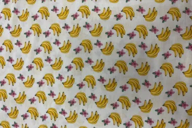 -Hydrofiel stof - bananen - gebroken wit - JT717 - Hydrofiel stof - bananen - gebroken wit - JT717