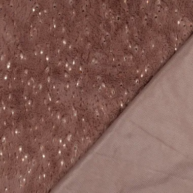-Bont stof - faux fur foil - donker oudroze - 3725-001 - Bont stof - faux fur foil - donker oudroze - 3725-001