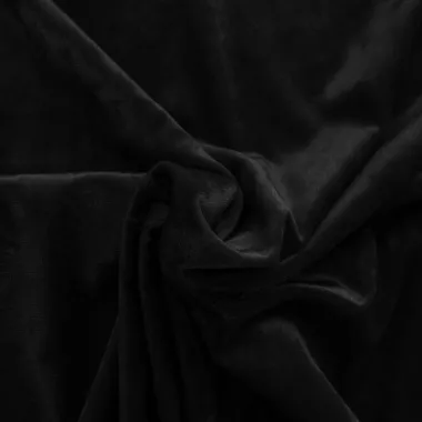 -Velours stof - velvet crushed - zwart - 0668-999 - Velours stof - velvet crushed - zwart - 0668-999