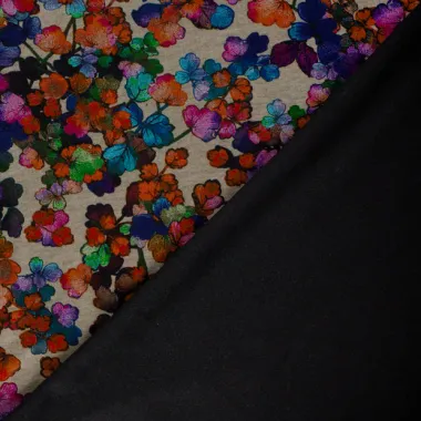 -Jersey – Discharge – Blütenblätter – beige – 24111-152 - Jersey – Discharge – Blütenblätter – beige – 24111-152