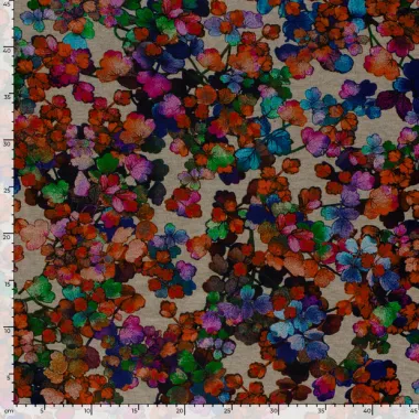 -Jersey – Discharge – Blütenblätter – beige – 24111-152 - Jersey – Discharge – Blütenblätter – beige – 24111-152