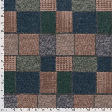 -Polyester – Jacquard – Karomuster – grün multi – 24207-028 - Polyester – Jacquard – Karomuster – grün multi – 24207-028