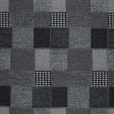 -Polyester stof - jacquard - ruiten - grijs - 24207-068 - Polyester stof - jacquard - ruiten - grijs - 24207-068
