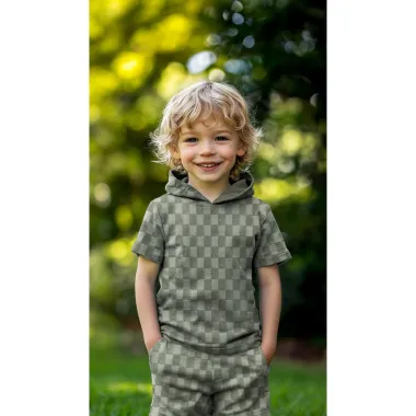 -Badstof - rekbare badstof - checks - groen - 3297-001 - Badstof - rekbare badstof - checks - groen - 3297-001