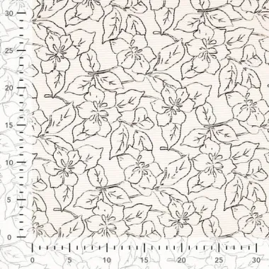 -Ribcord stof - washed corduroy - stretch - bloemen - gebroken wit - 22819-511 - Ribcord stof - washed corduroy - stretch - bloemen - gebroken wit - 22819-511