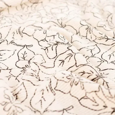 -Ribcord stof - washed corduroy - stretch - bloemen - gebroken wit - 22819-511 - Ribcord stof - washed corduroy - stretch - bloemen - gebroken wit - 22819-511