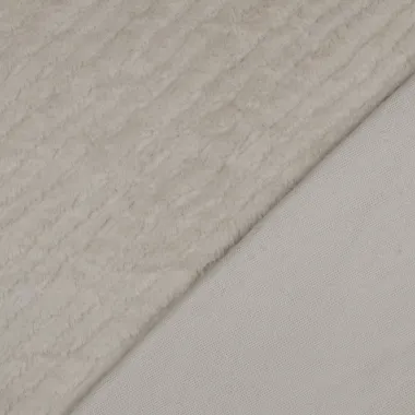 -Bont stof- faux fur - stripes - beige - 4478-002 - Bont stof- faux fur - stripes - beige - 4478-002