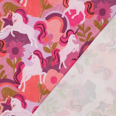 -Tricot stof - digitaal unicorns - mauve - 6351-005 - Tricot stof - digitaal unicorns - mauve - 6351-005