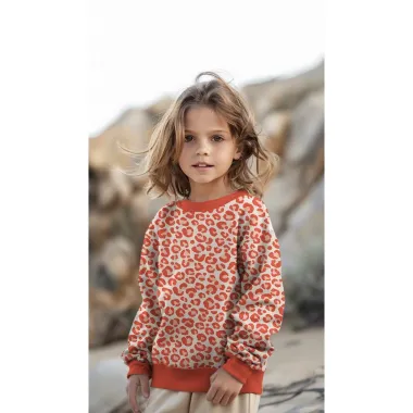 -Sweattricot - panterprint - oranje - 6611-006 - Sweattricot - panterprint - oranje - 6611-006
