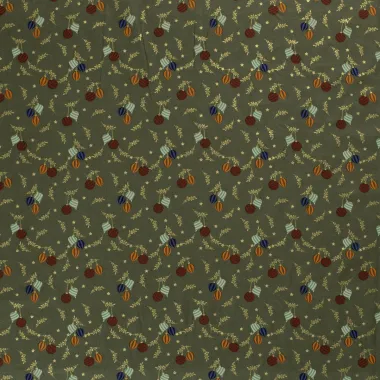 -Kerststof - katoen poplin - folie kerstballen, kersttakjes en kerststerren - groen - 20753-027 - Kerststof - katoen poplin - folie kerstballen, kersttakjes en kerststerren - groen - 20753-027