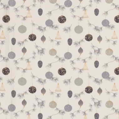 -Kerststof - katoen poplin - kerstballen - lichtbeige - 20754-052 - Kerststof - katoen poplin - kerstballen - lichtbeige - 20754-052