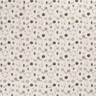-Kerststof - katoen poplin - kerstballen - lichtbeige - 20754-052 - Kerststof - katoen poplin - kerstballen - lichtbeige - 20754-052