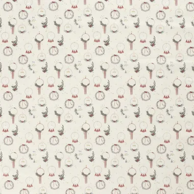 -Kerststof - katoen poplin - kerstornamenten - gebroken wit - 20763-051 - Kerststof - katoen poplin - kerstornamenten - gebroken wit - 20763-051